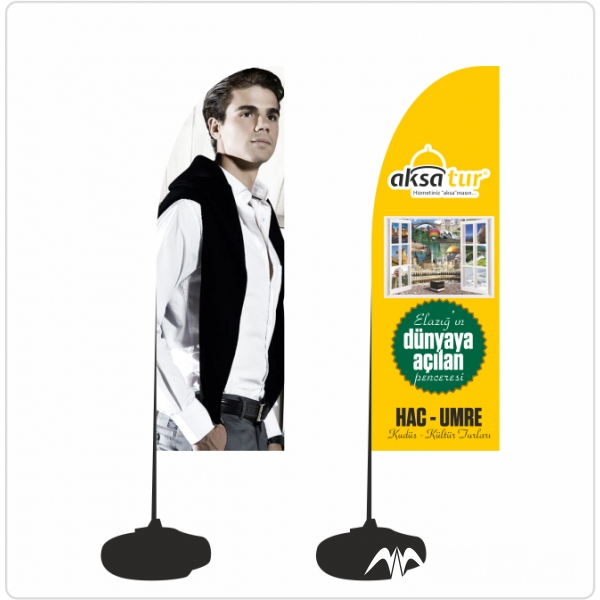 Büyük Yelken Bayrak 100x300 cm Reklam Bayrağı